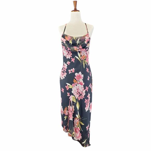 Vintage Y2k Bias Cut Rampage Floral Whimsigoth Midi Dress - Small - Picture 1 of 7